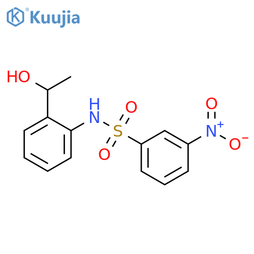 Benzenesulfonamide, N-[2-(1-hydroxyethyl)phenyl]-3-nitro- structure