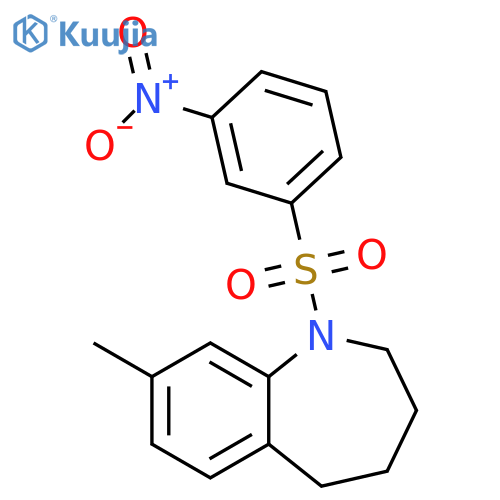 1H-1-Benzazepine,2,3,4,5-tetrahydro-8-methyl-1-[(3-nitrophenyl)sulfonyl]- structure