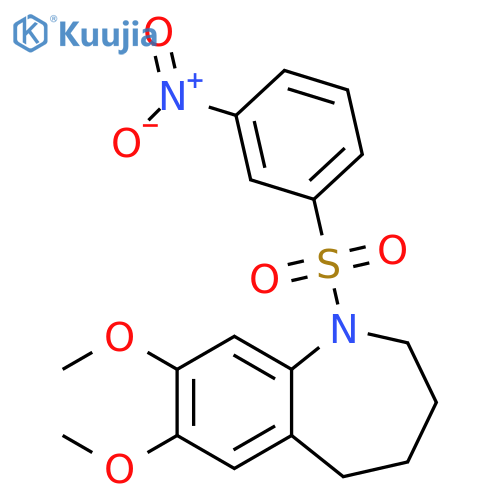 1H-1-Benzazepine,2,3,4,5-tetrahydro-7,8-dimethoxy-1-[(3-nitrophenyl)sulfonyl]- structure