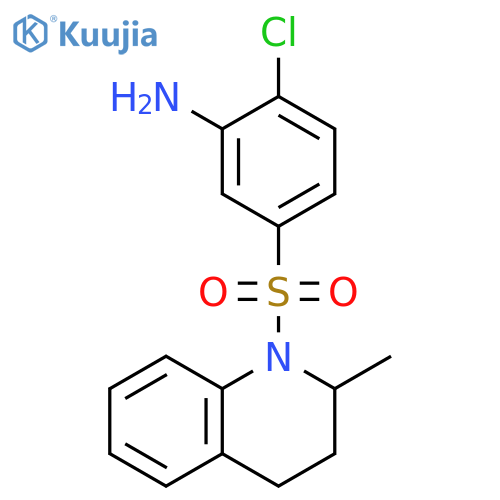 Quinoline,1-[(3-amino-4-chlorophenyl)sulfonyl]-1,2,3,4-tetrahydro-2-methyl- structure