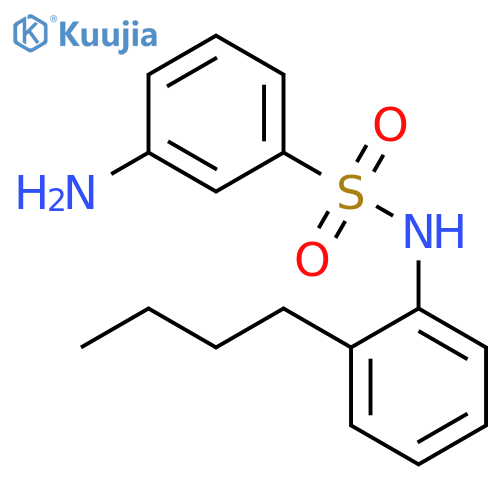 Benzenesulfonamide, 3-amino-N-(2-butylphenyl)- structure
