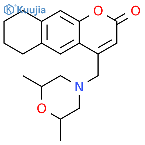 4-(2,6-dimethylmorpholin-4-yl)methyl-2H,6H,7H,8H,9H-cyclohexagchromen-2-one structure