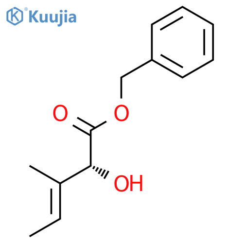 3-Pentenoic acid, 2-hydroxy-3-methyl-, phenylmethyl ester, (2R,3E)- structure