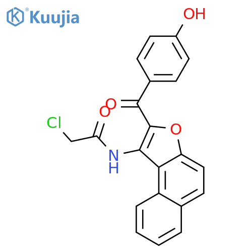 Acetamide, 2-chloro-N-[2-(4-hydroxybenzoyl)naphtho[2,1-b]furan-1-yl]- structure