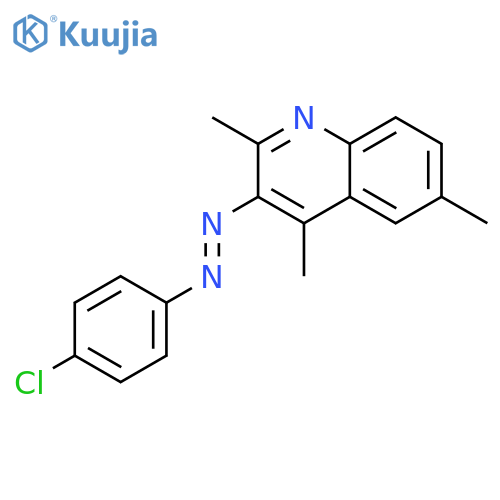 QUINOLINE, 3-[(4-CHLOROPHENYL)AZO]-2,4,6-TRIMETHYL- structure