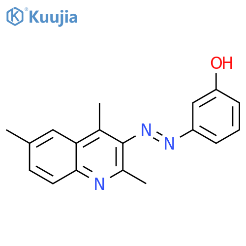 Phenol, 3-[(2,4,6-trimethyl-3-quinolinyl)azo]- structure