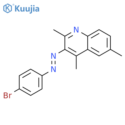 QUINOLINE, 3-[(4-BROMOPHENYL)AZO]-2,4,6-TRIMETHYL- structure