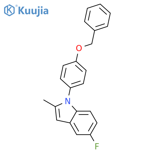1H-Indole, 5-fluoro-2-methyl-1-[4-(phenylmethoxy)phenyl]- structure