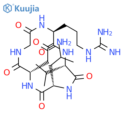 CYCLO(L-ARGINYL-L-VALYL-L-LEUCYL-L-ASPARAGINYLGLYCYL) structure