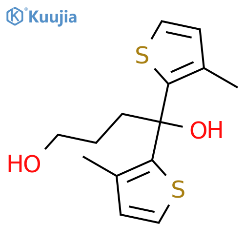 1,4-Butanediol, 1,1-bis(3-methyl-2-thienyl)- structure