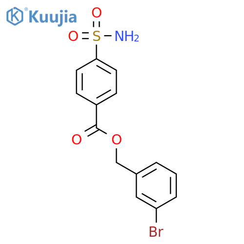 3-bromobenzyl 4-(aminosulfonyl)benzoate structure