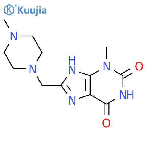 3-methyl-8-(4-methylpiperazin-1-yl)methyl-2,3,6,7-tetrahydro-1H-purine-2,6-dione structure