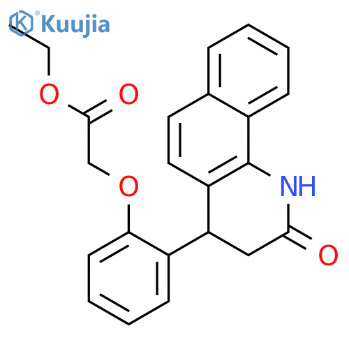<br>[2-(2-Oxo-1,2,3,4-tetrahydro-benzo[h]quinolin-4-yl)-phenoxy]-acetic acid et hyl ester structure