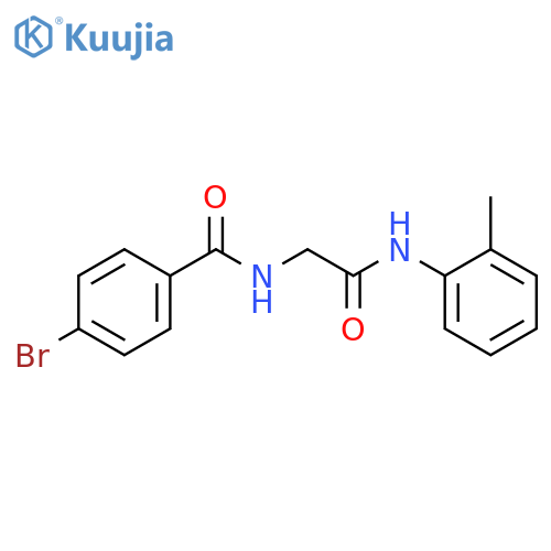 4-bromo-N-{2-[(2-methylphenyl)amino]-2-oxoethyl}benzamide structure