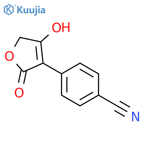 Benzonitrile, 4-(2,5-dihydro-4-hydroxy-2-oxo-3-furanyl)- structure