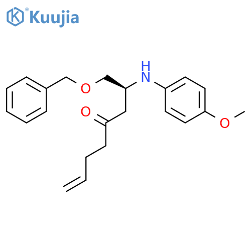 7-OCTEN-4-ONE, 2-[(4-METHOXYPHENYL)AMINO]-1-(PHENYLMETHOXY)-, (2S)- structure