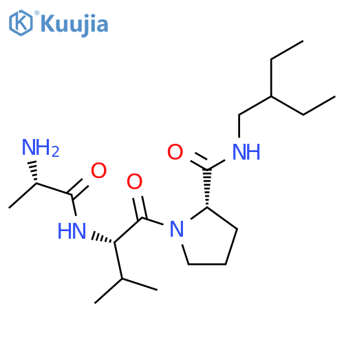 L-Prolinamide, L-alanyl-L-valyl-N-(2-ethylbutyl)- structure