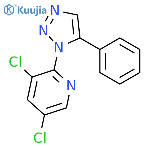 Pyridine, 3,5-dichloro-2-(5-phenyl-1H-1,2,3-triazol-1-yl)- structure