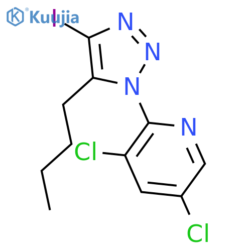 Pyridine, 2-(5-butyl-4-iodo-1H-1,2,3-triazol-1-yl)-3,5-dichloro- structure