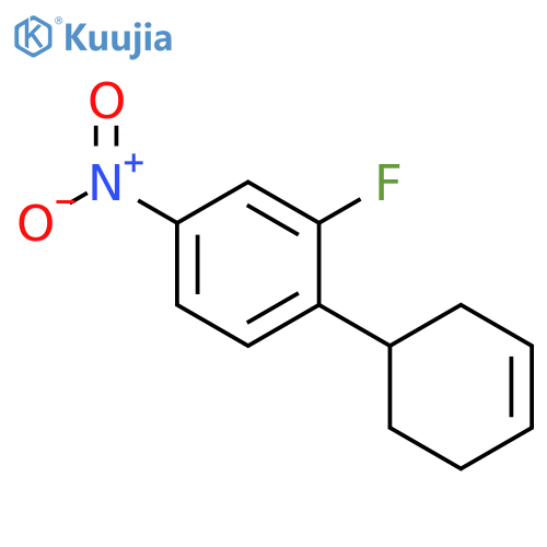 Benzene, 1-(3-cyclohexen-1-yl)-2-fluoro-4-nitro- structure