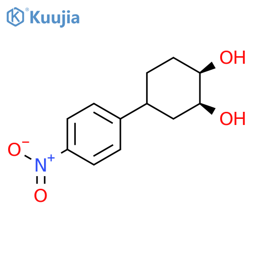 1,2-Cyclohexanediol, 4-(4-nitrophenyl)-, (1R,2S)- structure