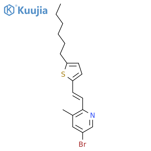 Pyridine, 5-bromo-2-[(1E)-2-(5-hexyl-2-thienyl)ethenyl]-3-methyl- structure