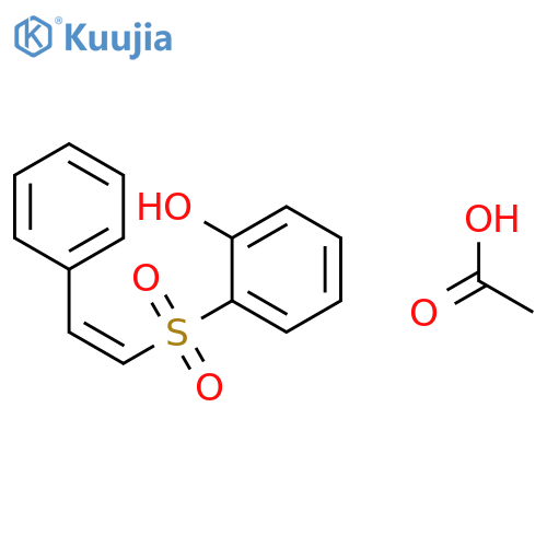 PHENOL, 2-[[(1Z)-2-PHENYLETHENYL]SULFONYL]-, ACETATE structure