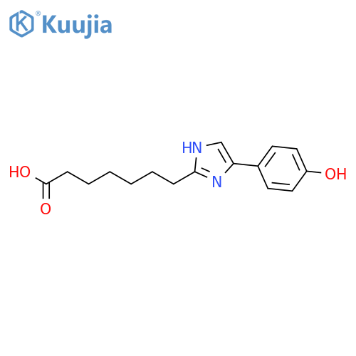 1H-IMIDAZOLE-2-HEPTANOIC ACID, 4-(4-HYDROXYPHENYL)- structure