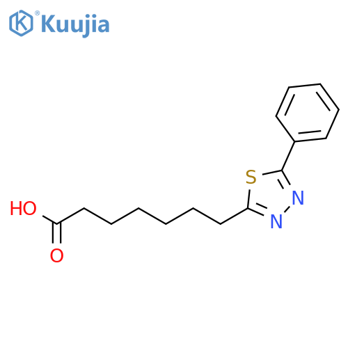 1,3,4-Thiadiazole-2-heptanoic acid, 5-phenyl- structure