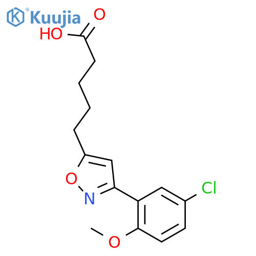 5-Isoxazolepentanoic acid, 3-(5-chloro-2-methoxyphenyl)- structure