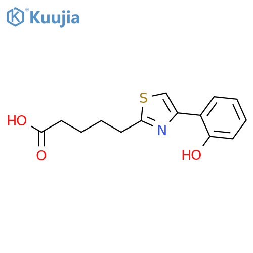 2-THIAZOLEPENTANOIC ACID, 4-(2-HYDROXYPHENYL)- structure