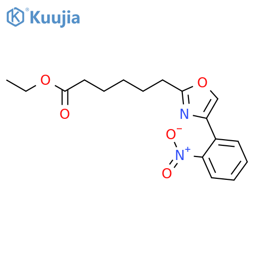 2-OXAZOLEHEXANOIC ACID, 4-(2-NITROPHENYL)-, ETHYL ESTER structure