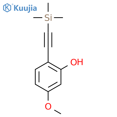 PHENOL, 5-METHOXY-2-[(TRIMETHYLSILYL)ETHYNYL]- structure