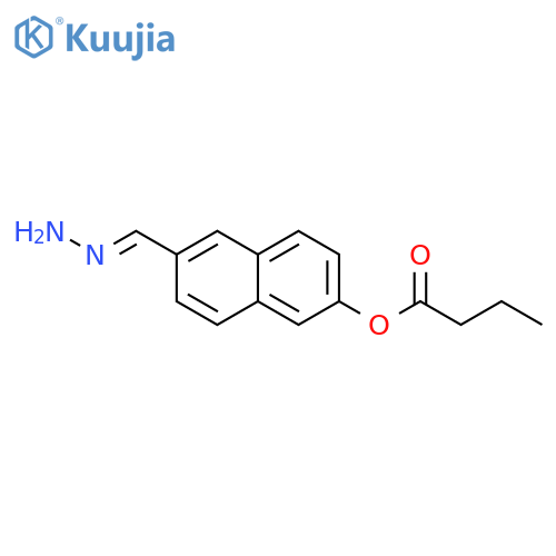 Butanoic acid, 6-(aminoiminomethyl)-2-naphthalenyl ester structure