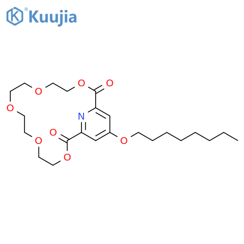3,6,9,12,15-PENTAOXA-21-AZABICYCLO[15.3.1]HENEICOSA-1(21),17,19-TRIENE-2,16-DIONE, 19-(OCTYLOXY)- structure