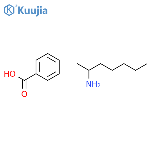 benzoic acid, compound with 1-methylhexylamine (1:1) structure