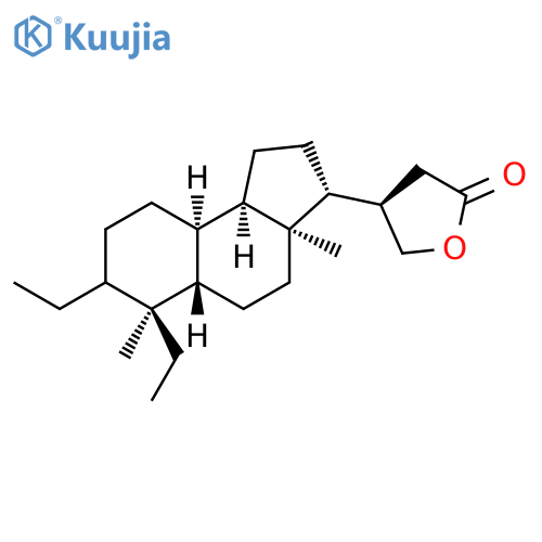 2(3H)-Furanone, 4-[(3R,3aS,5aS,6S,9aR,9bR)-6,7-diethyldodecahydro-3a,6-dimethyl-1H-benz[e]inden-3-yl]dihydro-, (4R)- structure