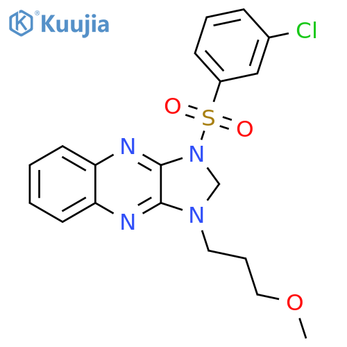 1-(3-chlorobenzenesulfonyl)-3-(3-methoxypropyl)-1H,2H,3H-imidazo4,5-bquinoxaline structure