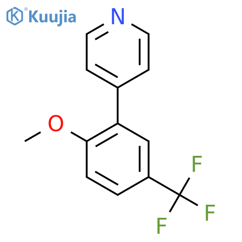 4-(2-Methoxy-5-(trifluoromethyl)phenyl)pyridine structure