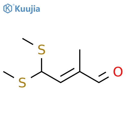 2-BUTENAL, 2-METHYL-4,4-BIS(METHYLTHIO)-, (E)- structure