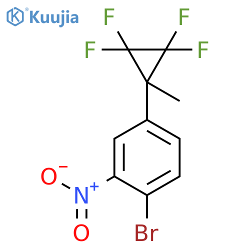 Benzene, 1-bromo-2-nitro-4-(2,2,3,3-tetrafluoro-1-methylcyclopropyl)- structure