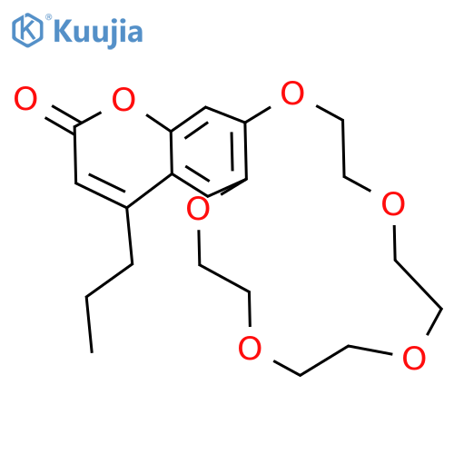 16H-PYRANO[2,3-P]-1,4,7,10,13-BENZOPENTAOXACYCLOPENTADECIN-16-ONE, 2,3,5,6,8,9,11,12-OCTAHYDRO-18-PROPYL- structure