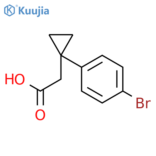 2-1-(4-bromophenyl)cyclopropylacetic acid structure