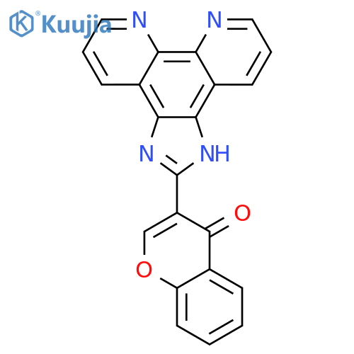 4H-1-Benzopyran-4-one, 3-(1H-imidazo[4,5-f][1,10]phenanthrolin-2-yl)- structure