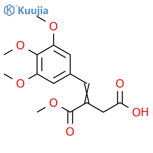 Butanedioic acid, [(3,4,5-trimethoxyphenyl)methylene]-, 1-methyl ester structure