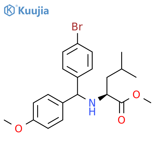 L-LEUCINE, N-[(4-BROMOPHENYL)(4-METHOXYPHENYL)METHYL]-, METHYL ESTER structure