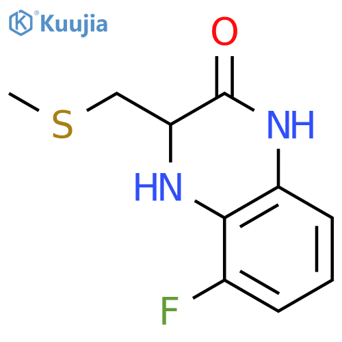 2(1H)-Quinoxalinone, 5-fluoro-3,4-dihydro-3-[(methylthio)methyl]- structure