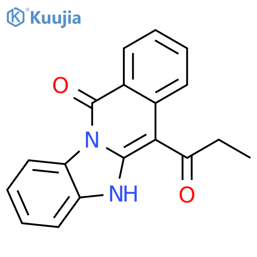 BENZIMIDAZO[1,2-B]ISOQUINOLIN-11(5H)-ONE, 6-(1-OXOPROPYL)- structure