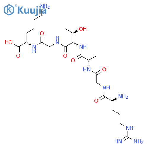 L-LYSINE, L-ARGINYLGLYCYL-L-ALANYL-L-THREONYLGLYCYL- structure