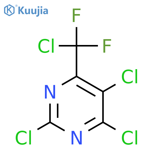 PYRIMIDINE, 2,4,5-TRICHLORO-6-(CHLORODIFLUOROMETHYL)- structure